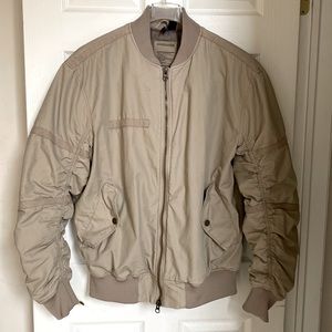 H&M Insulated Cotton Bomber Jacket Khaki